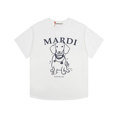 Mardi Dachshund Graphic Summer Casual Cotton Tee Unisex
