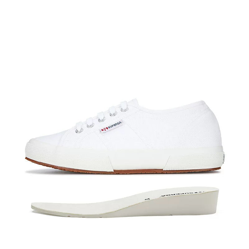 Superga 2750 Women Platform Wedge Canvas White Sneakers