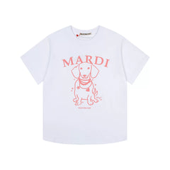Mardi Dachshund Graphic Summer Casual Cotton Tee Unisex