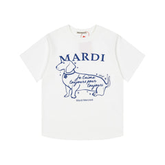 Mardi Dachshund Graphic Summer Casual Cotton Tee Unisex