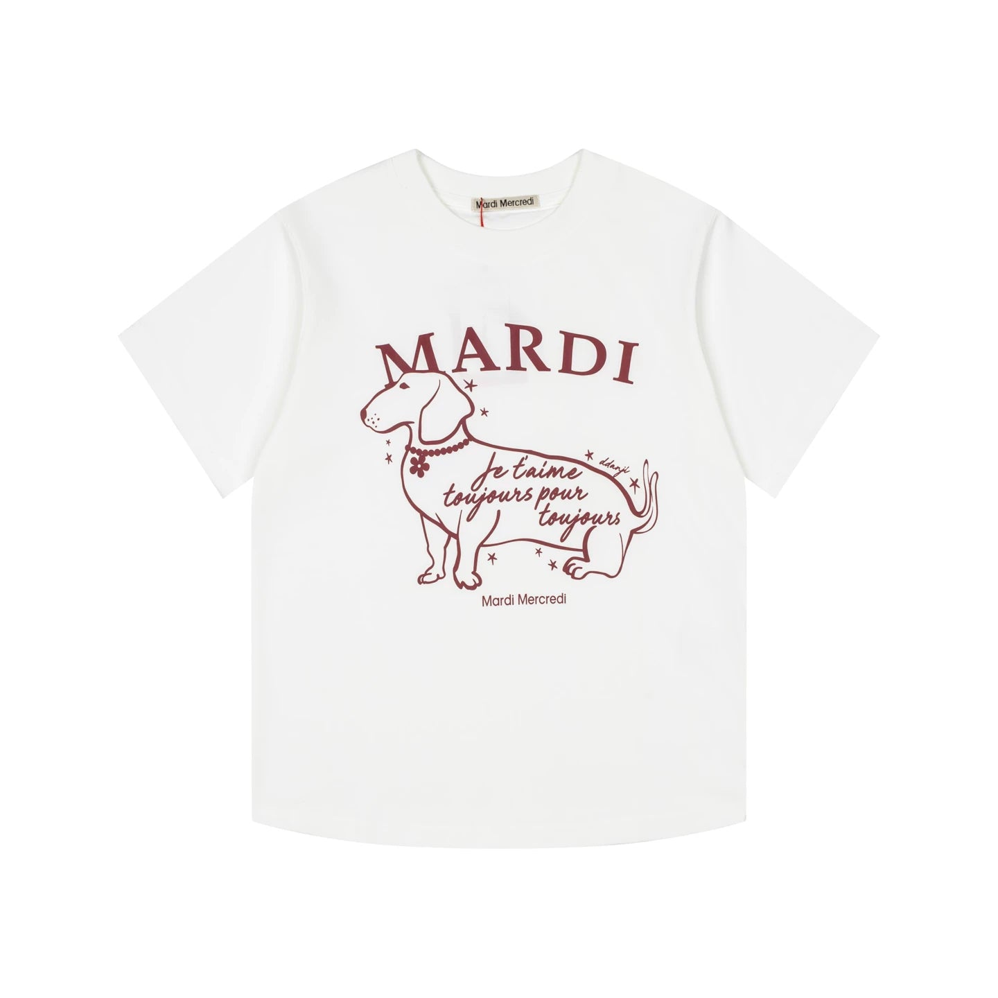 Mardi Dachshund Graphic Summer Casual Cotton Tee Unisex