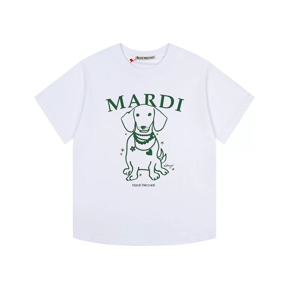Mardi Dachshund Graphic Summer Casual Cotton Tee Unisex